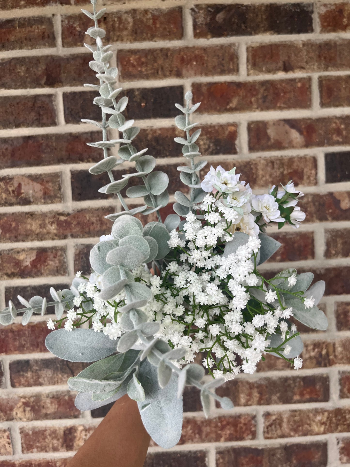 Eucalyptus, Ears Lamb and Baby’s Breath Bouquet