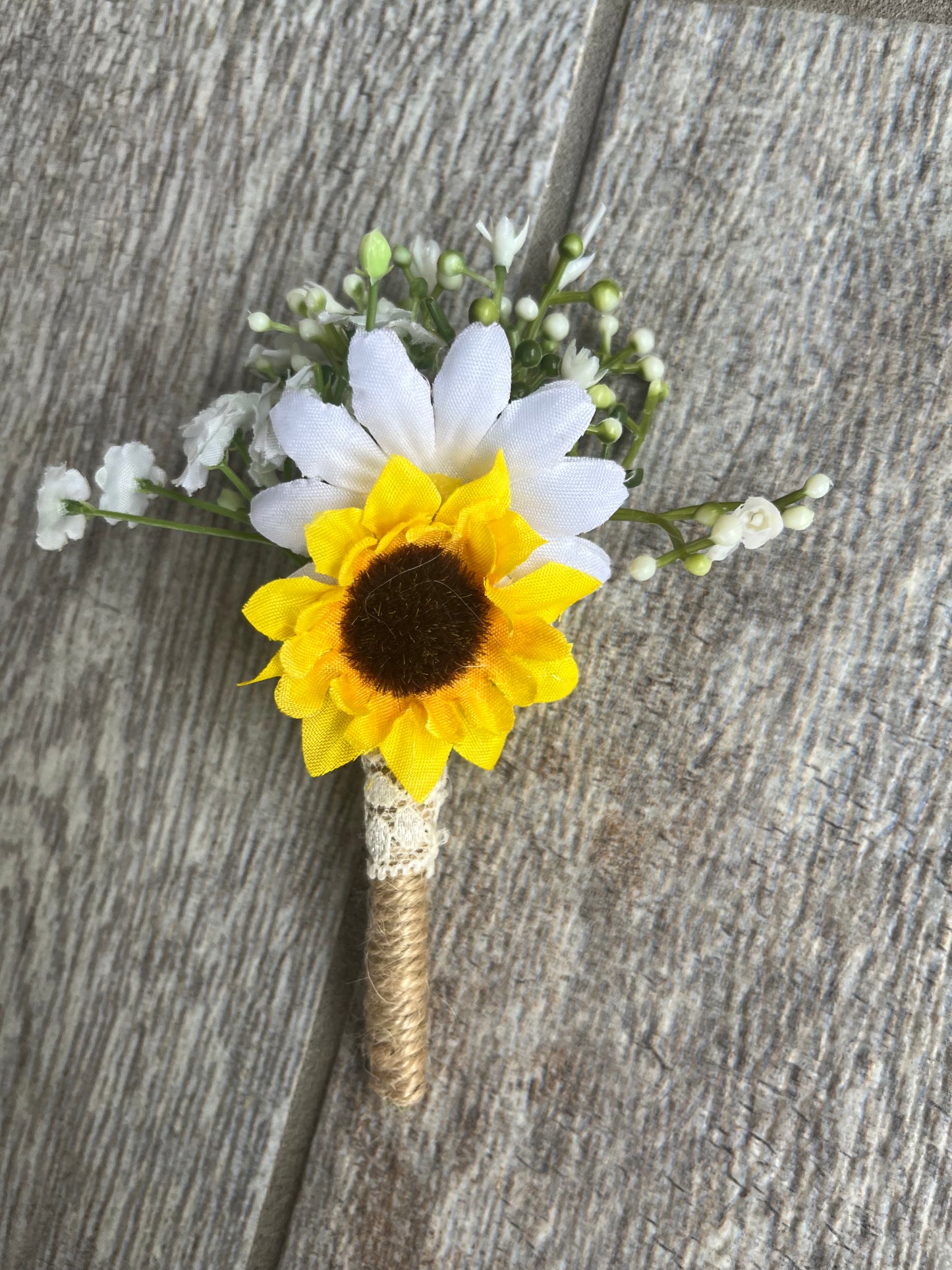 Sunflower & Daisy Boutonniere