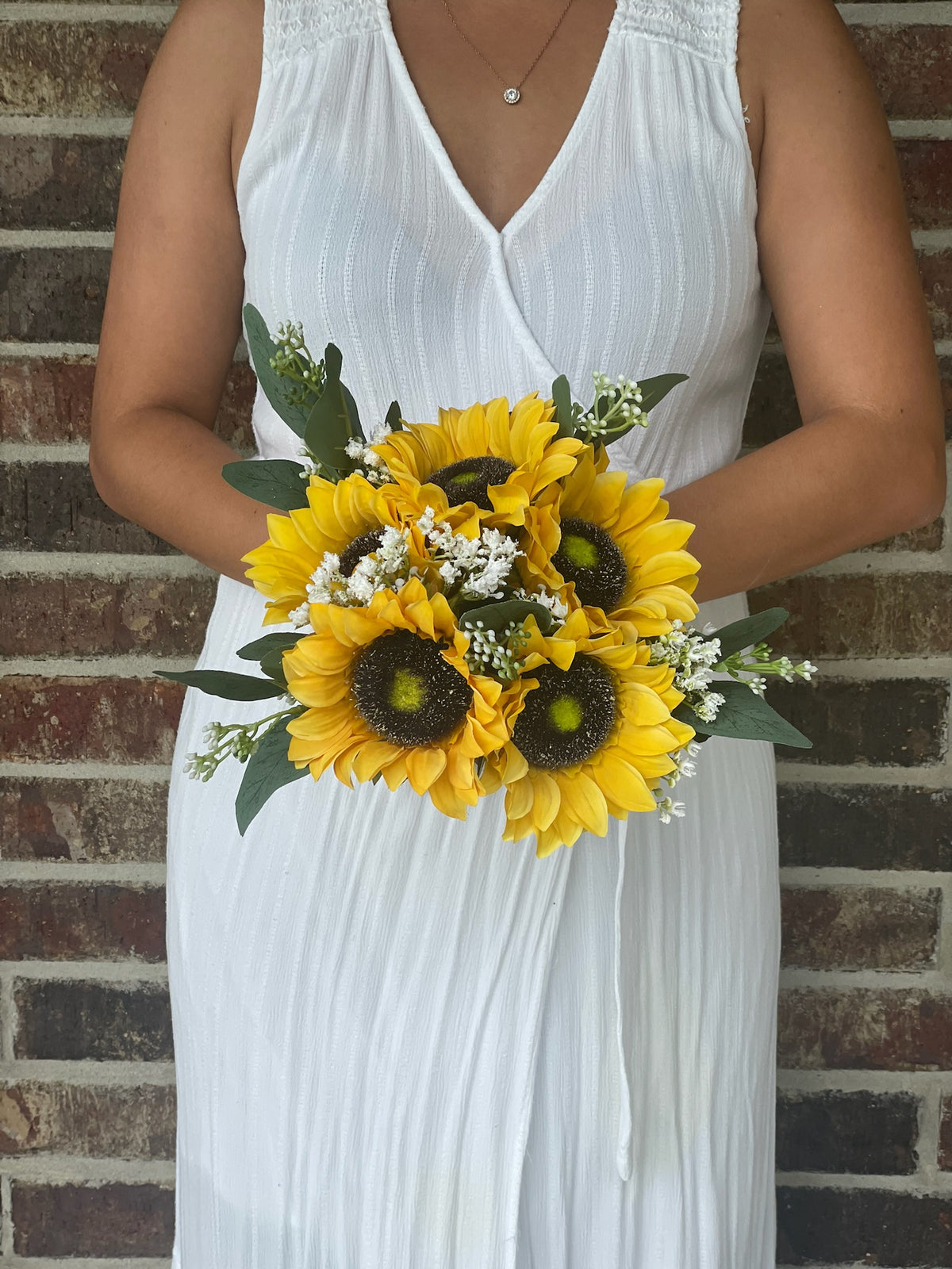 Sunflower and Seeded Eucalyptus Bouquet