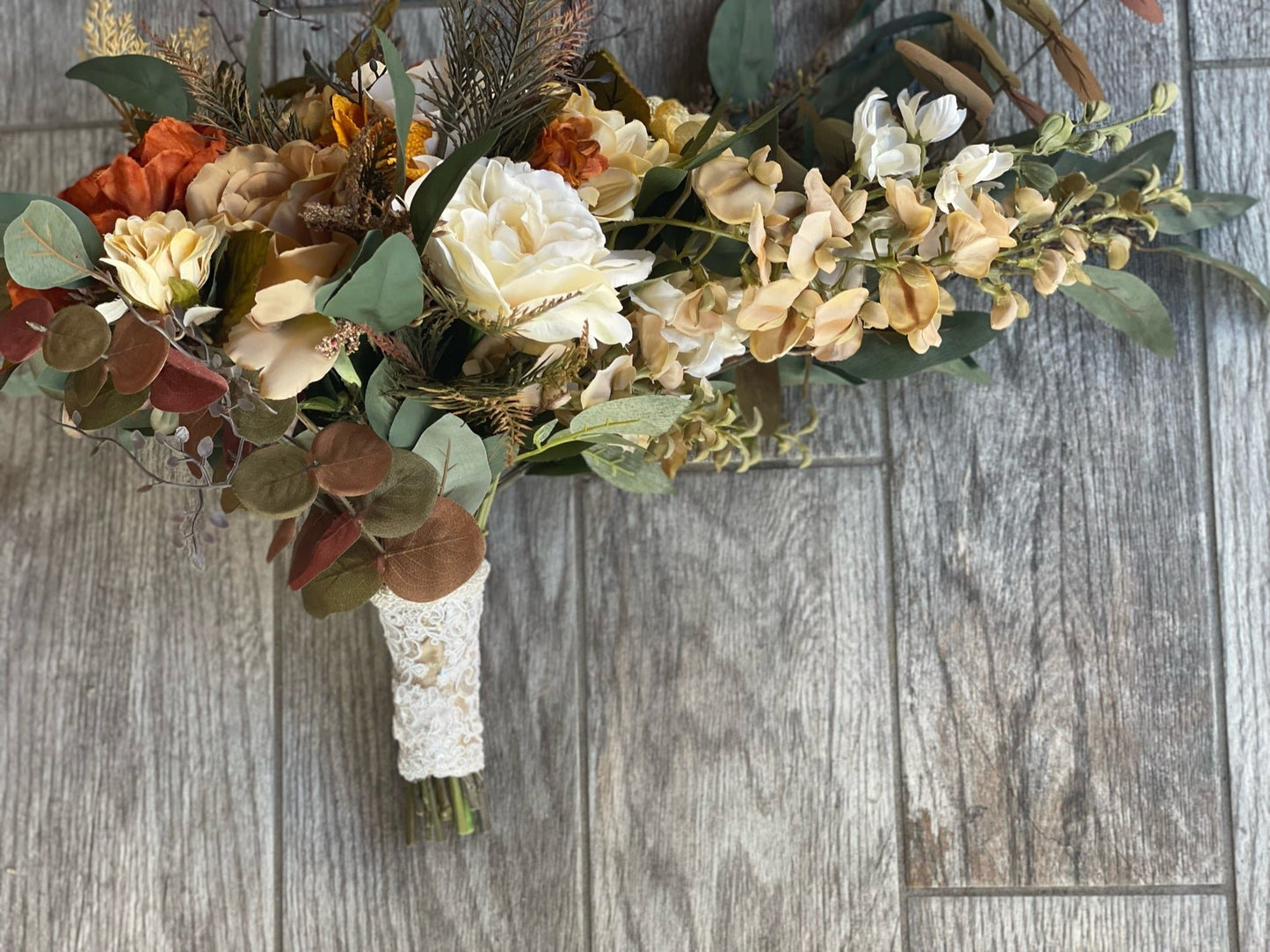 Cascading Fall Theme Bride Bouquet