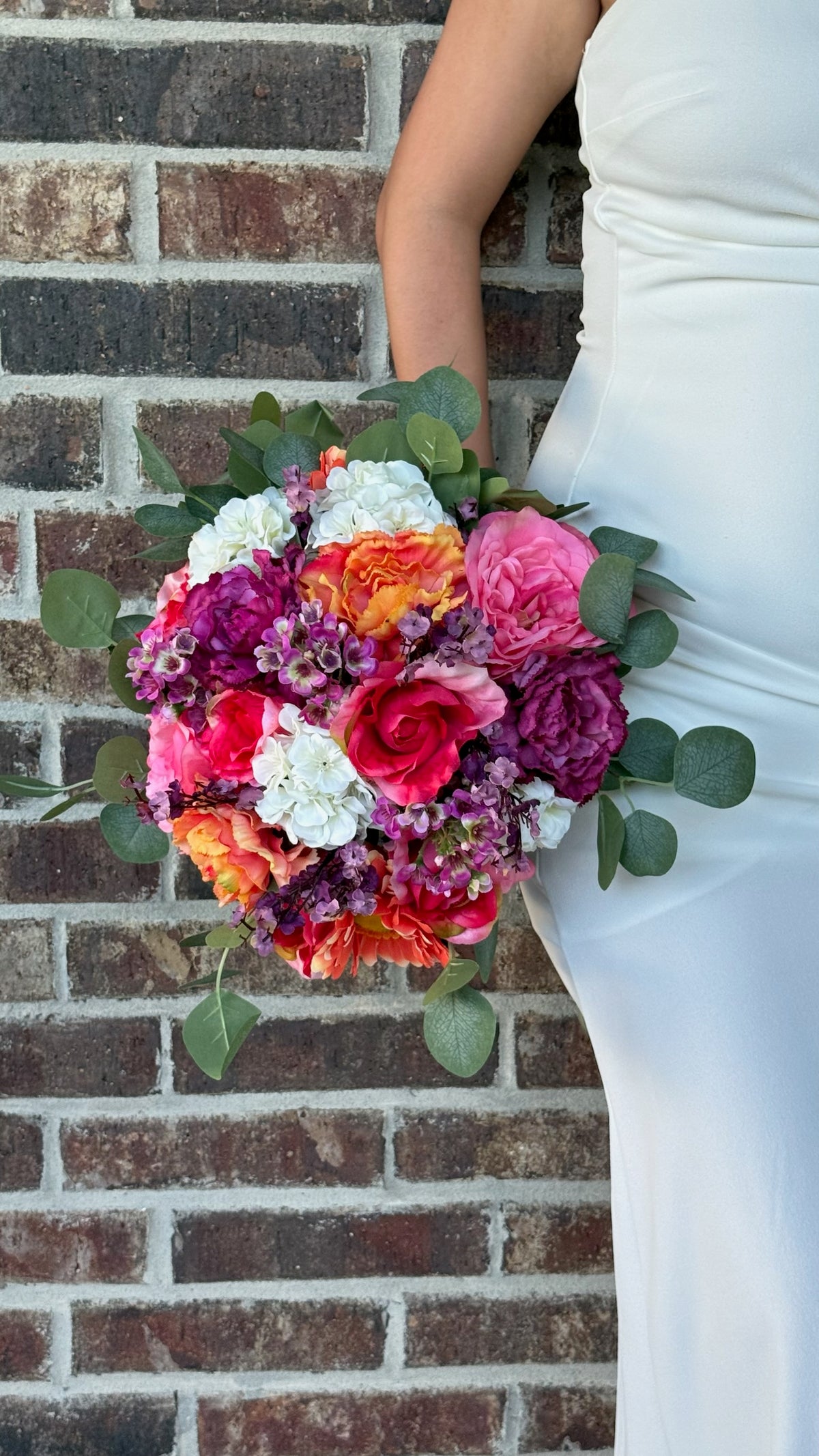 Colorful Boho Wedding Bouquet: Mexican Theme Bridal Flowers