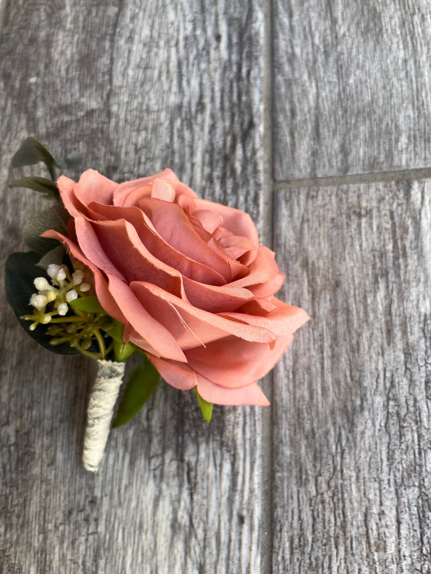 Dusty Rose Boutonniere