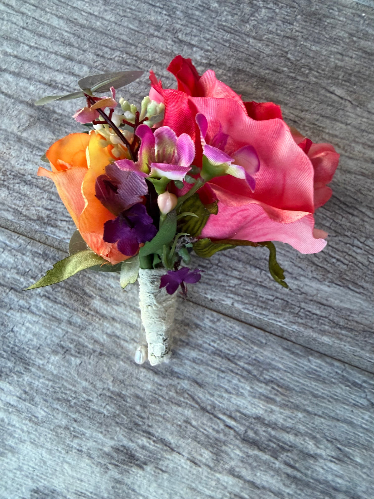Colorful Boho Wedding Bouquet: Mexican Theme Bridal Flowers