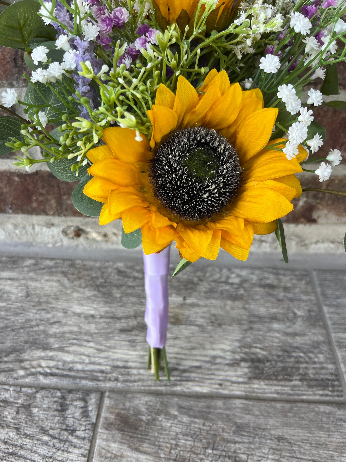 Purple & Sunflower Bridesmaid Bouquet