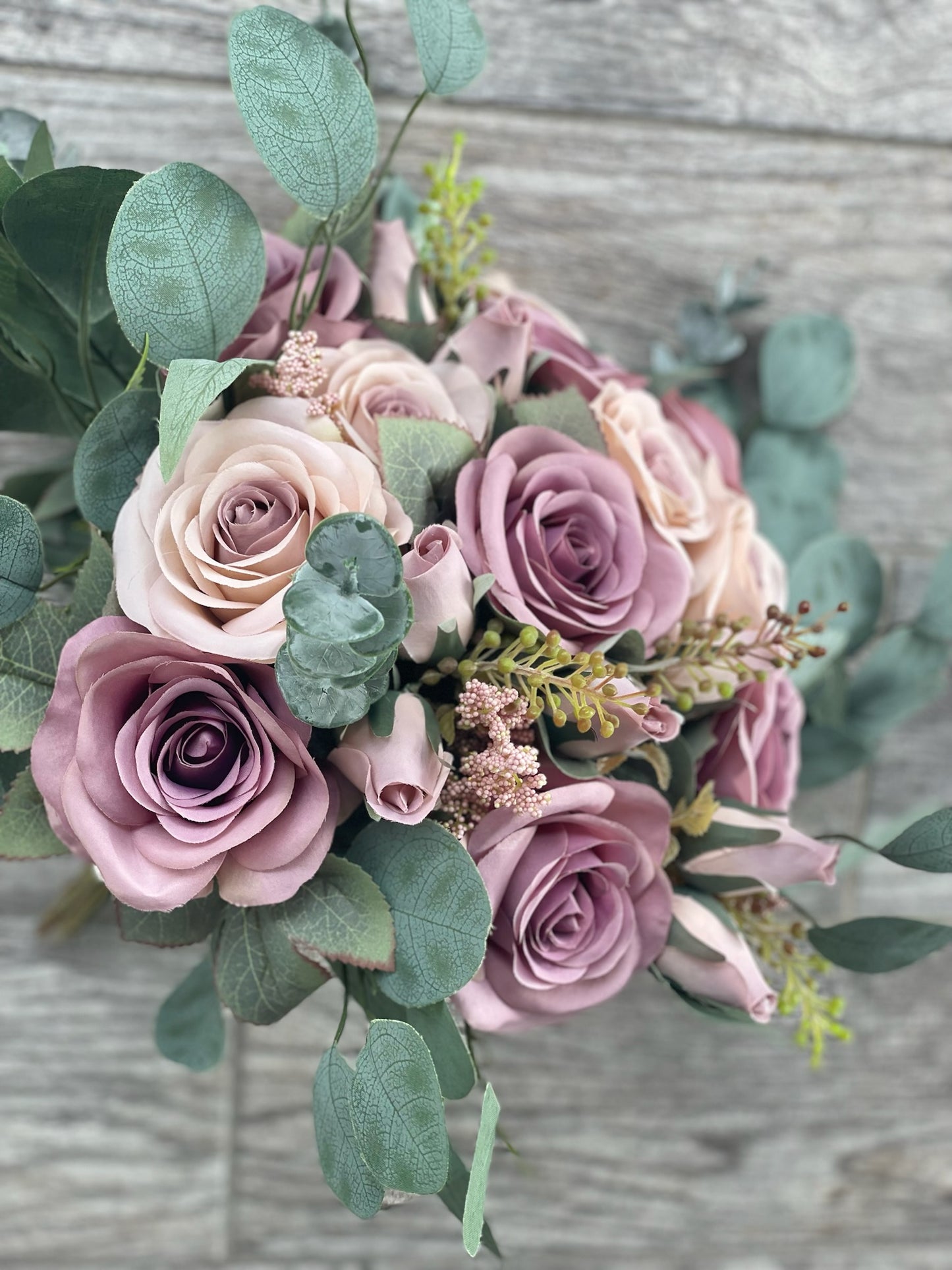 Lavender Purple Roses Bride Bouquet