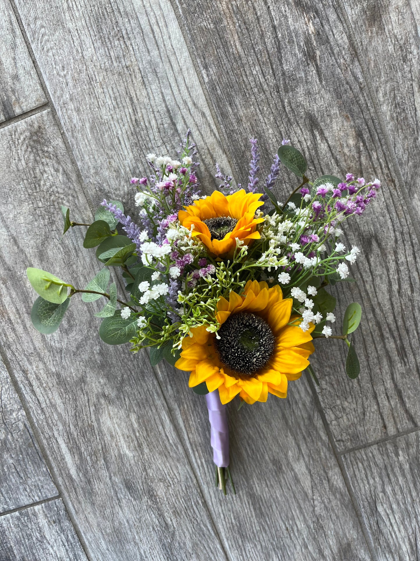 Purple & Sunflower Bridesmaid Bouquet