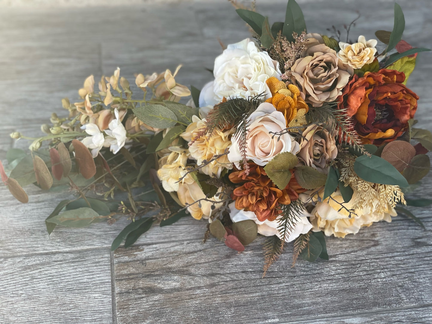 Cascading Fall Theme Bride Bouquet