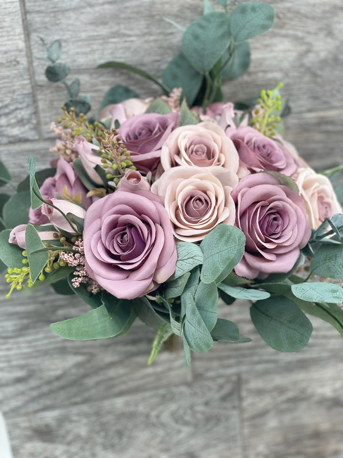 Lavender Purple Roses Bride Bouquet