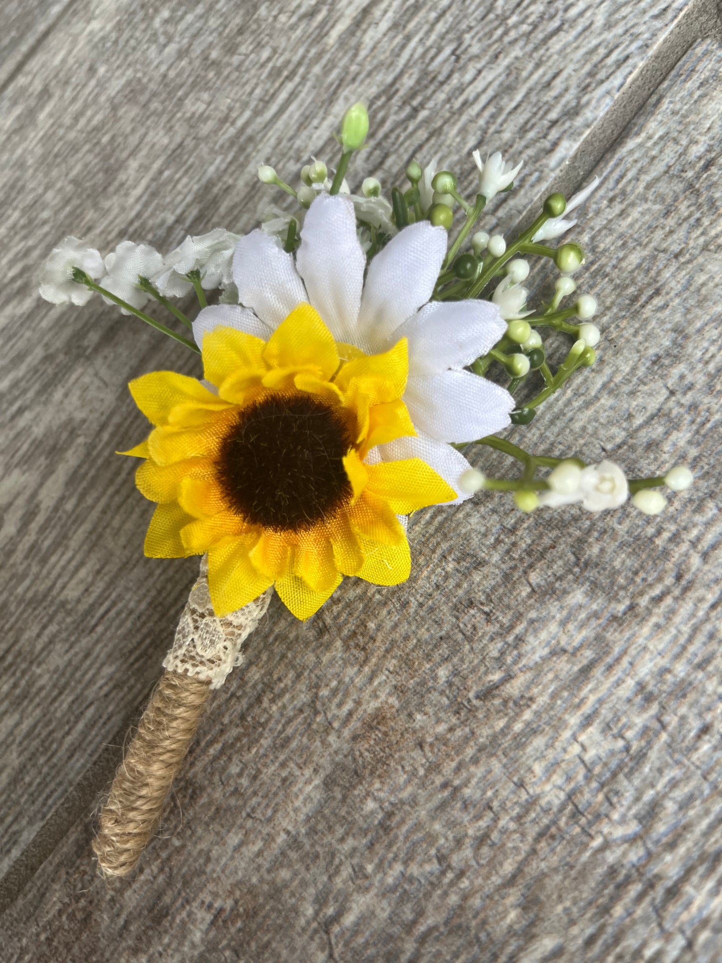 Sunflower & Daisy Boutonniere