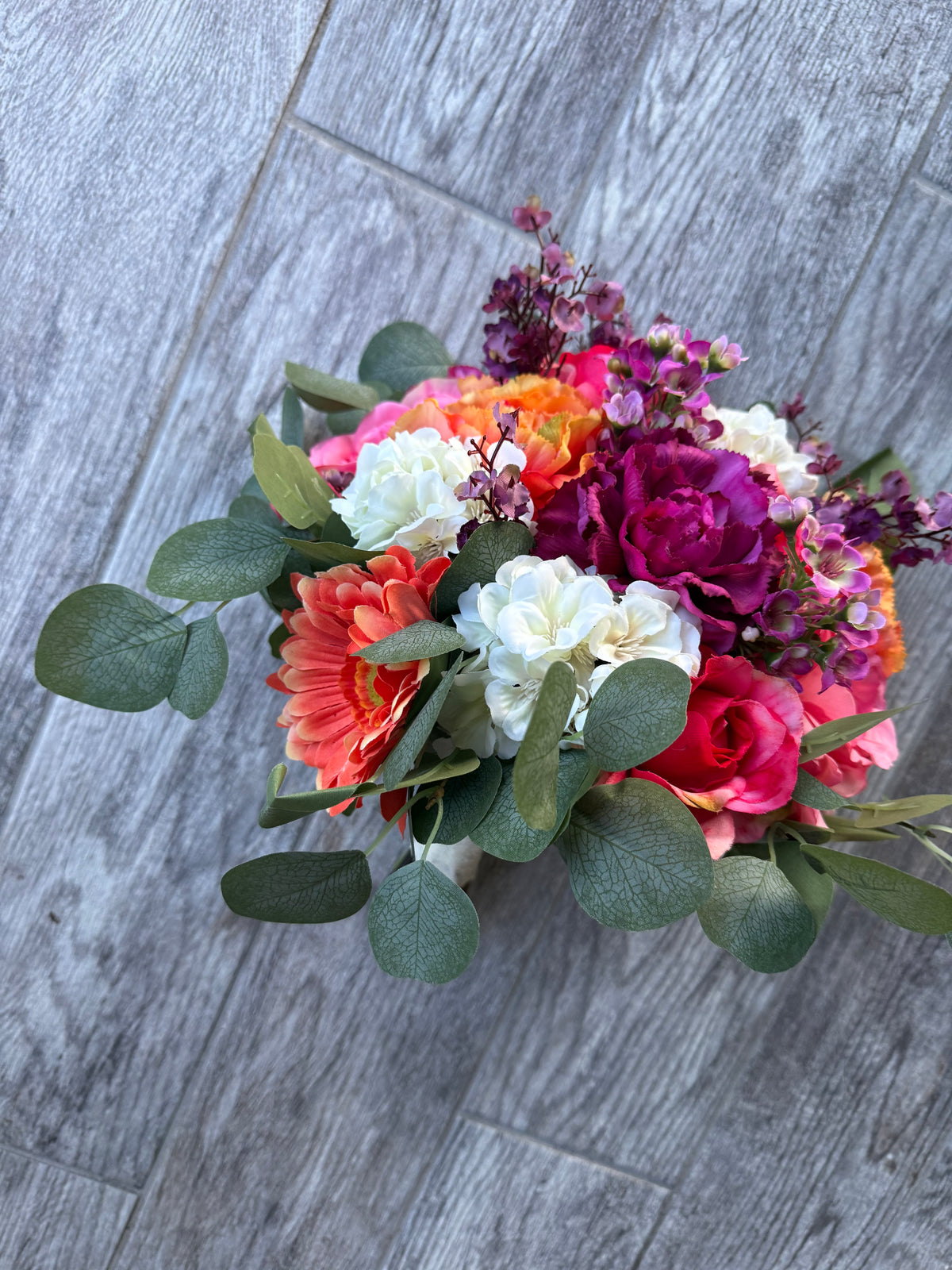 Colorful Boho Wedding Bouquet: Mexican Theme Bridal Flowers