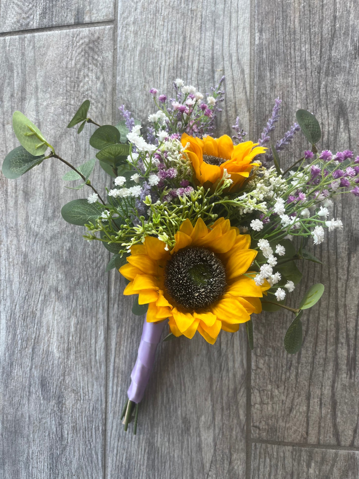 Purple & Sunflower Bridesmaid Bouquet