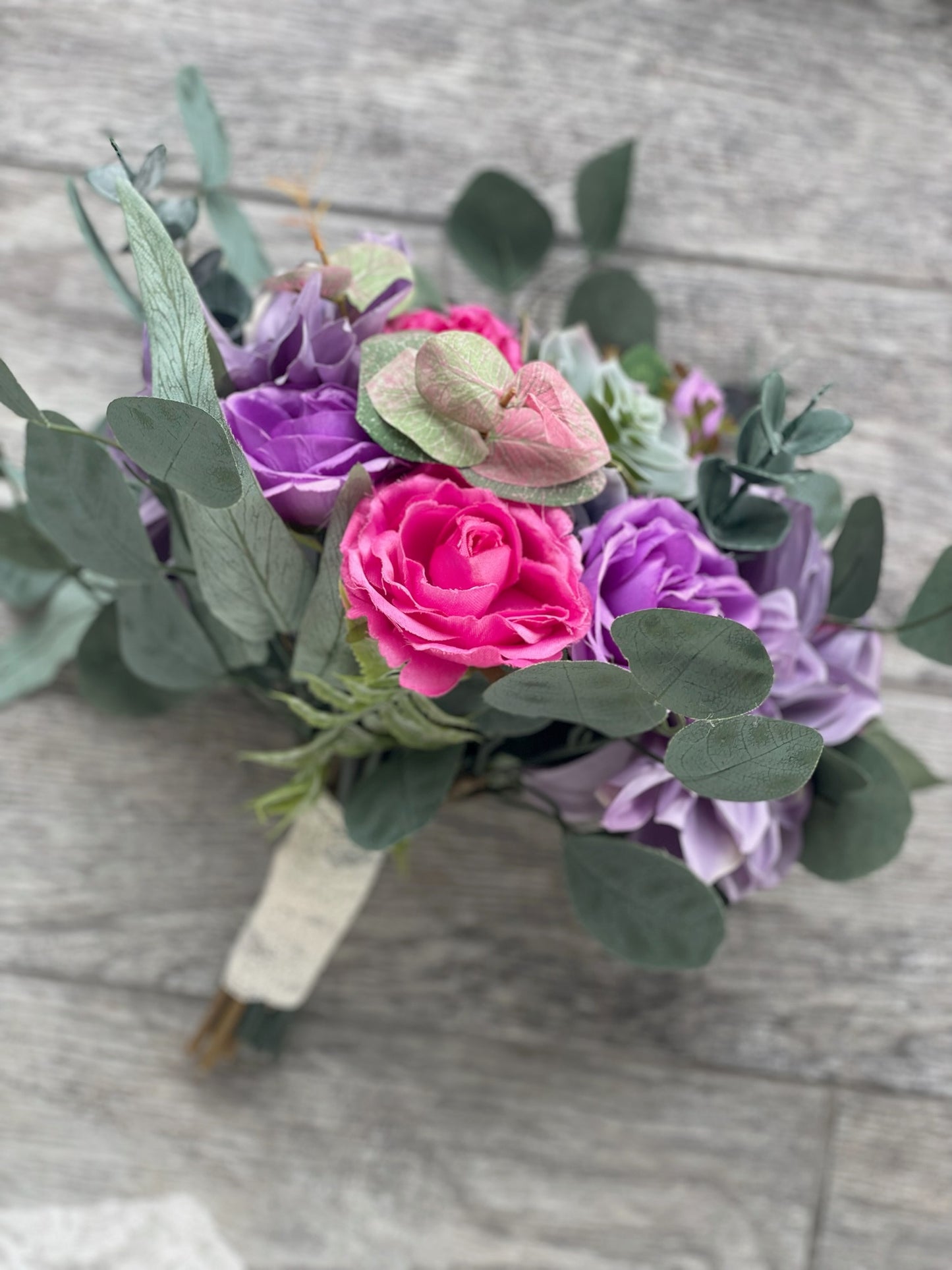 Colorful Succulent Bride Bouquet