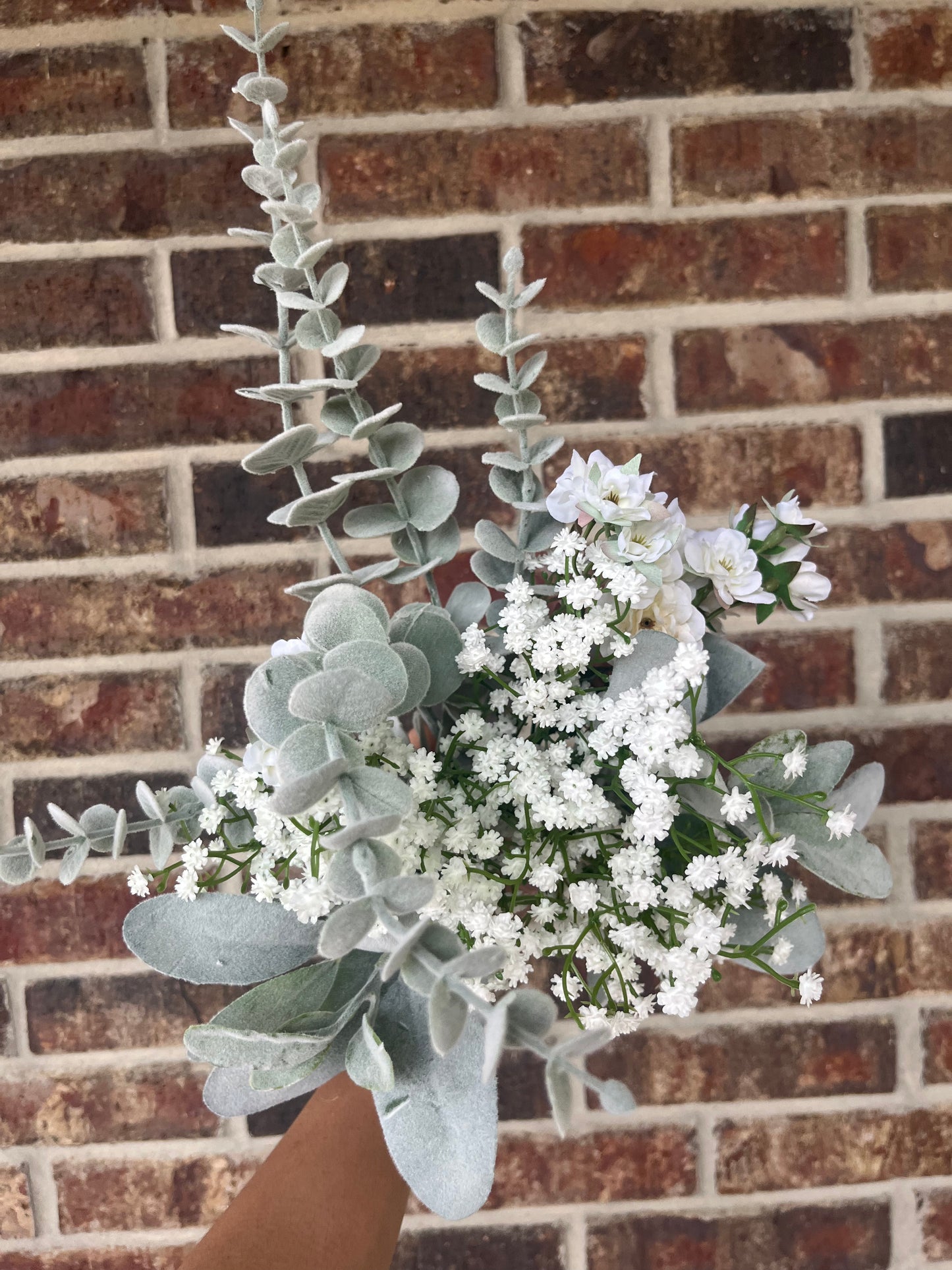 Eucalyptus, Ears Lamb and Baby’s Breath Bouquet