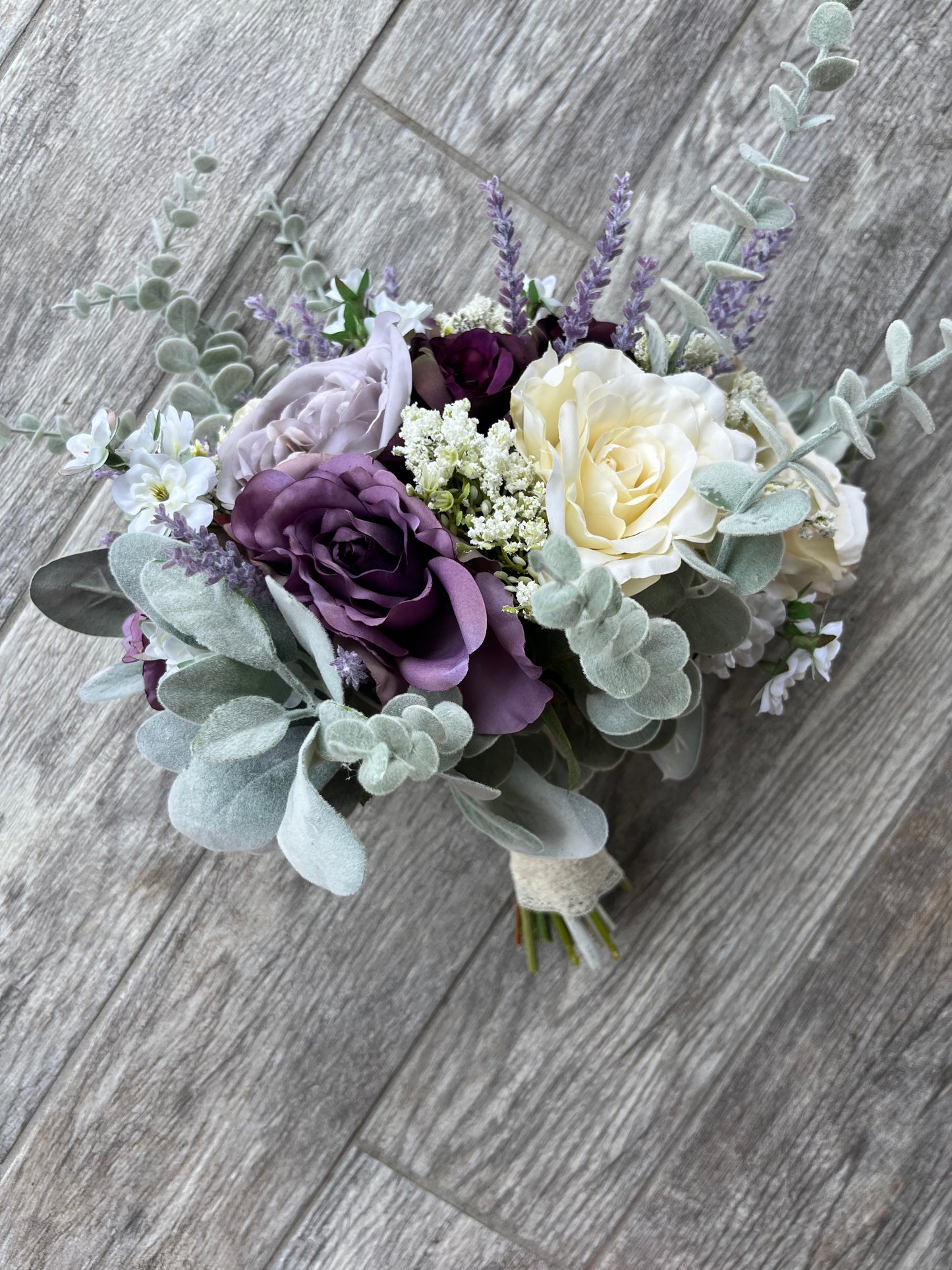 Plum & Lavender Boho Bride Bouquet