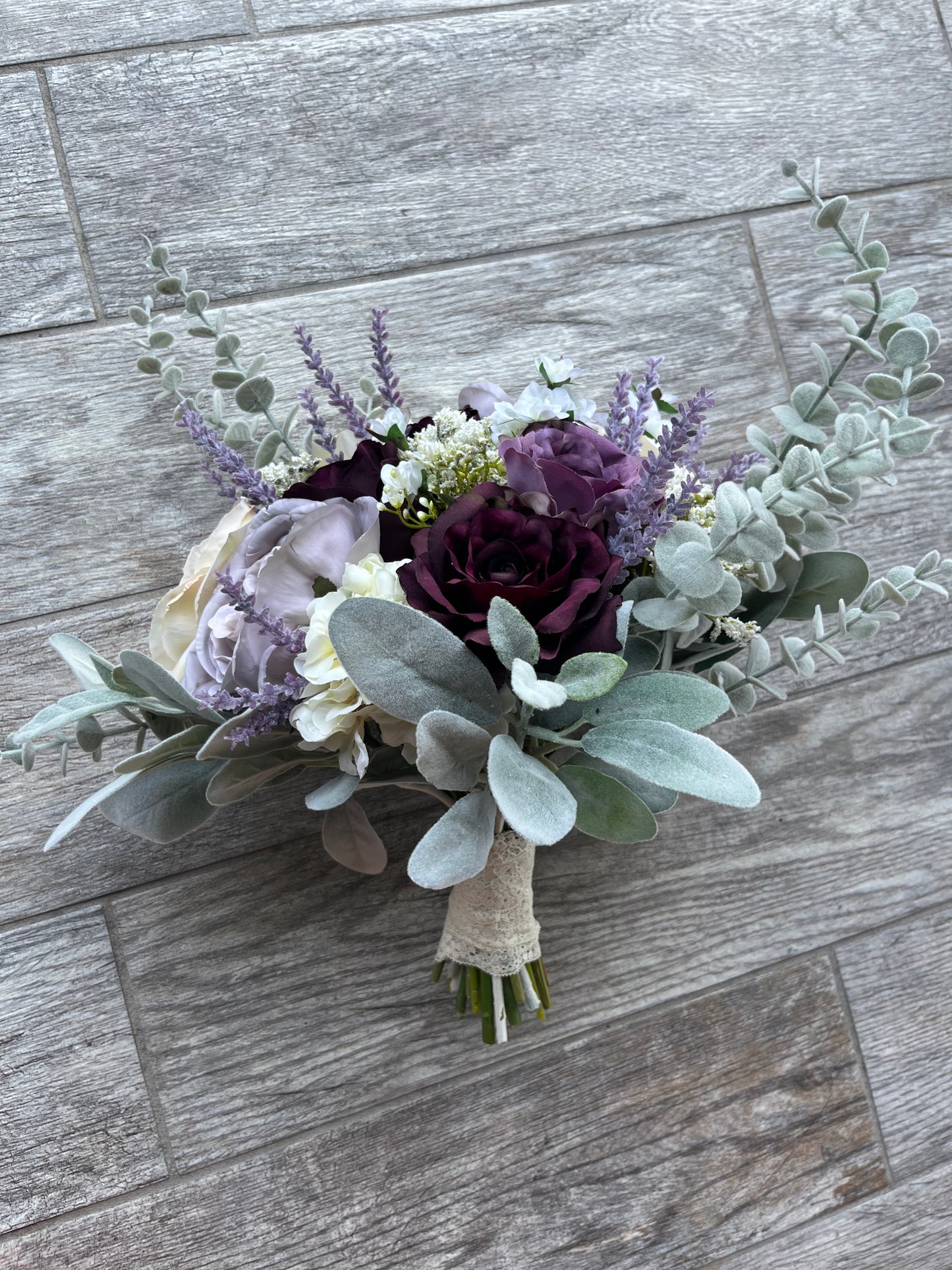 Plum & Lavender Boho Bride Bouquet