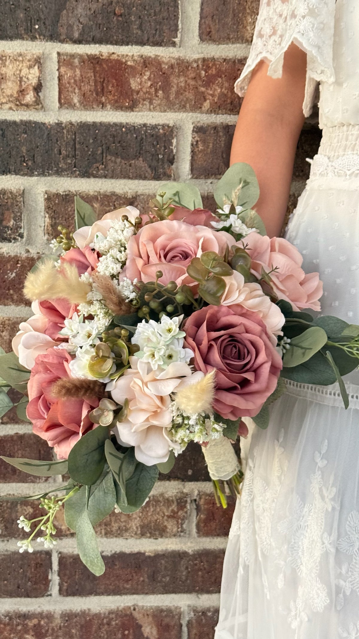 Dusty Rose & Blush Pink Bridal Bouquet