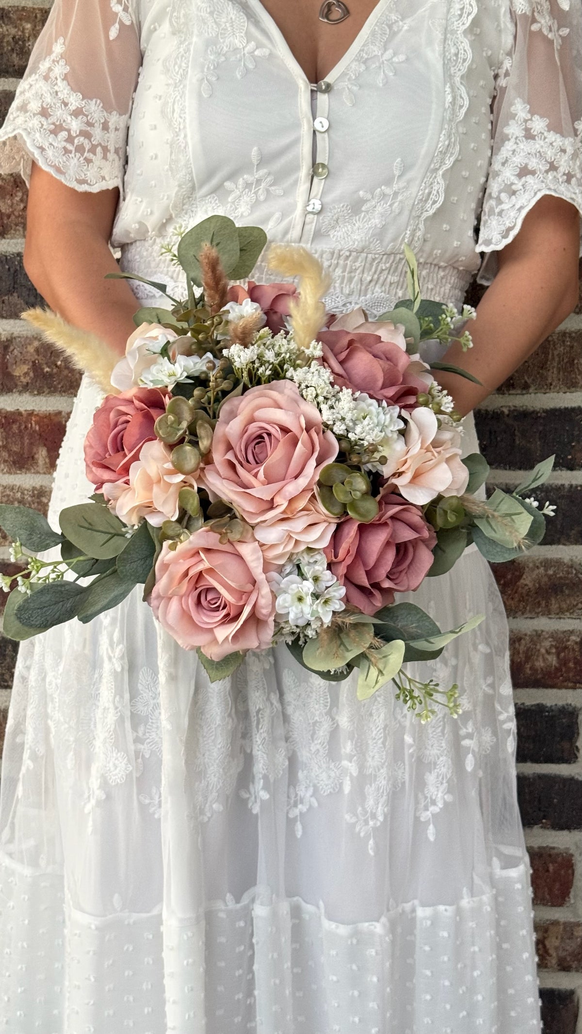Dusty Rose & Blush Pink Bridal Bouquet