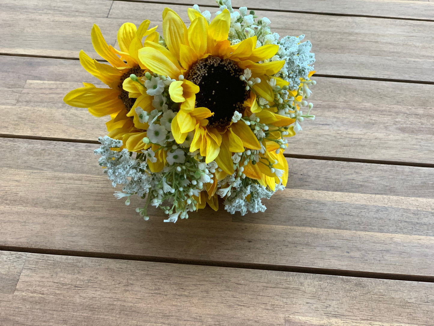 Sunflowers & Babys Breath Flower Girl Bouquet