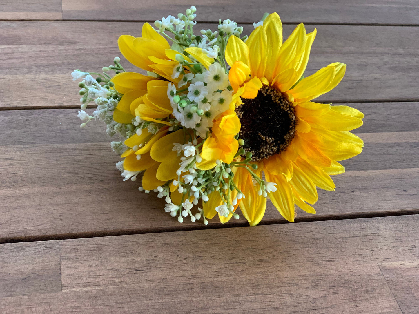 Sunflowers & Babys Breath Flower Girl Bouquet