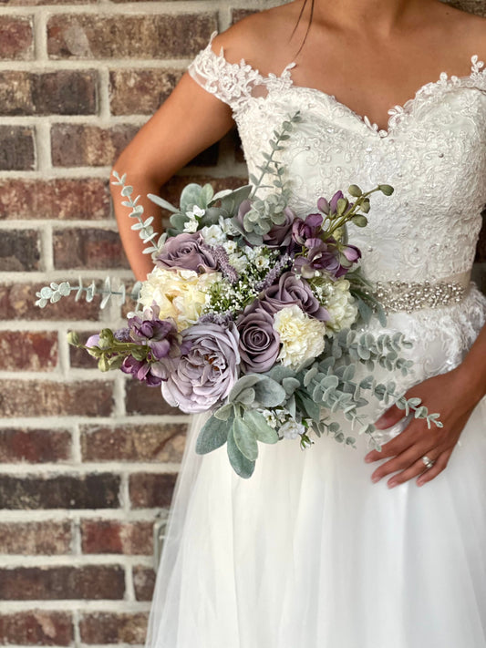 Boho purple bouquet Purple wedding Boho style bouquets